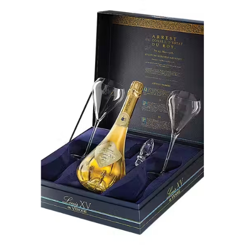 2014 De Venoge Louis XV Brut Champagne With Glass